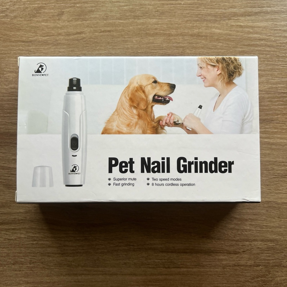 Pet Nail Grinder - White two speed mode